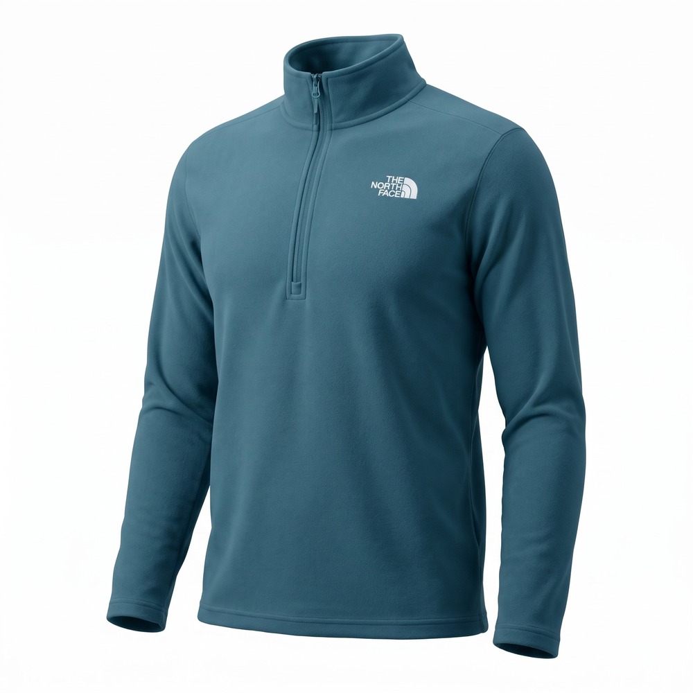 The North Face Mens TKA Glacier Quarter Zip Fleece Pullover Blue NF0A3YR1Q31 M